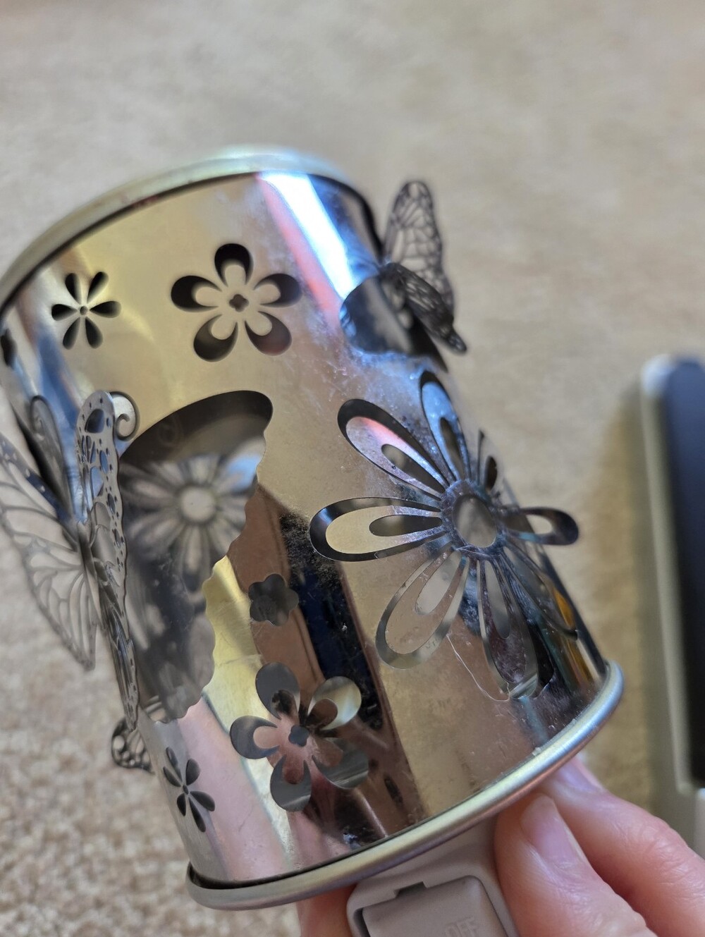 ScentSationals Accent wax Warmer, Butterfly Flutter n Posies Flowers w/ wax - Picture 10 of 16